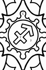 Coloring Page  zodiac Sign Sagittarius ♥ Online And Print For Free sketch template