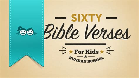 60 Bible Verses for Kids and Sunday School