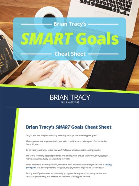 Brian Tracy Goal Setting Template | PDF | Goal | Behavior Modification