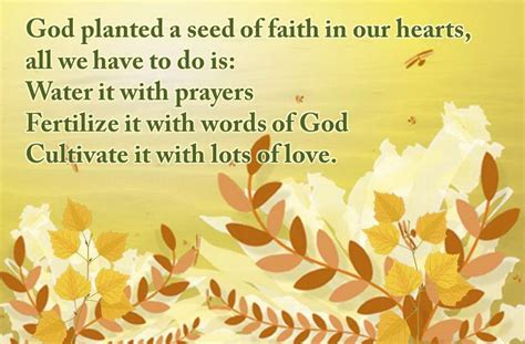 List Of Beautiful Picture With Quotes: God Planted a Seed Of Faith In Our Hearths