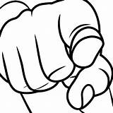 Pointing Hand Coloring Page sketch template