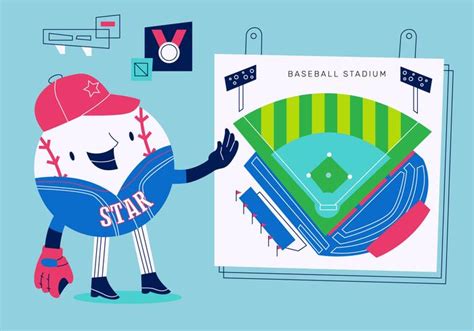 Baseball Mascot Character Explaining Playing Strategy Vector ...