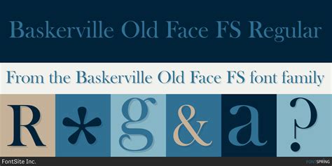 Baskerville Old Face FS Font Family by FontSite Inc.