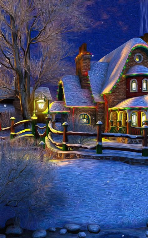 Christmas House Snow Wallpapers - Wallpaper Cave