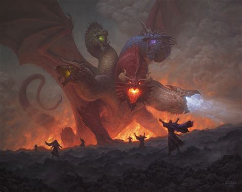 Tiamat MtG Art from Adventures in the Forgotten Realms Set by Chris ...