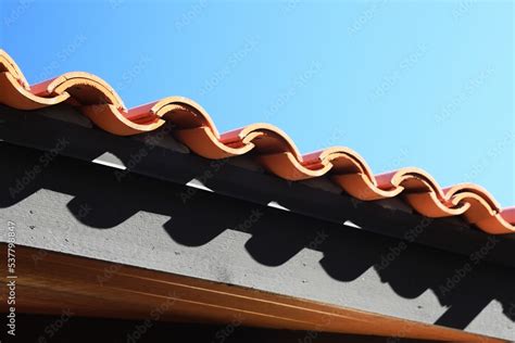 Terracotta style roof Stock Photo | Adobe Stock