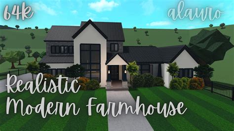 Realistic Modern Farmhouse - 64k Exterior + Layout - Bloxburg Speed ...