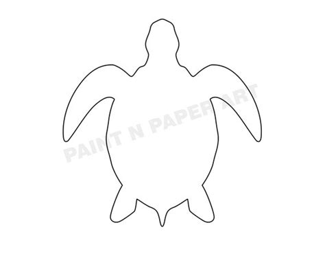 Turtle Outline Template