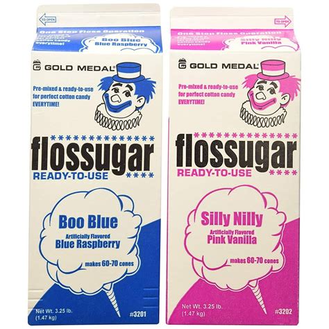 Cotton Candy Floss Sugar 2 Pack (Pink Vanilla and Blue Raspberry) - Walmart.com - Walmart.com