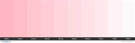 Tints of Light Pink #FFB6C1 | Color Palette