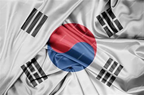 Premium Photo | National flag of south korea hoisted outdoors south ...