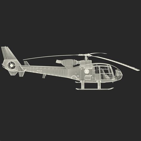 gazelle helicopter 3d model