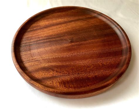 African Mahogany Wood Plate | Etsy