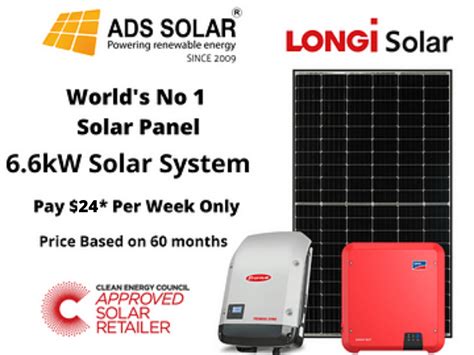 6.6kw Solar System Prices, daily output Queensland