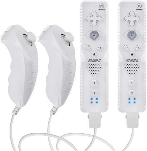 TECHKEN Wii Remote Controller (2 Sets) Include 2 Wii Remote and Build ...