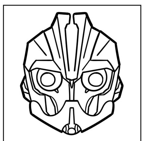 Basic Bumblebee Head coloring page - Download, Print or Color Online for Free