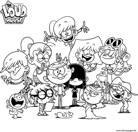 nickelodeon the loud house coloring page printable - the loud house coloring pages to download ...