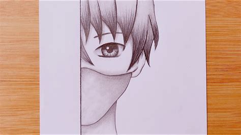 Easy Anime Drawing with pencil sketch / How to draw anime boy wearing a mask #DrawingTutorial ...