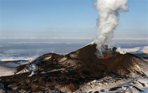 eruption, Stratovolcano, Kamchatka, Peninsula, Volcanic, Complex ...