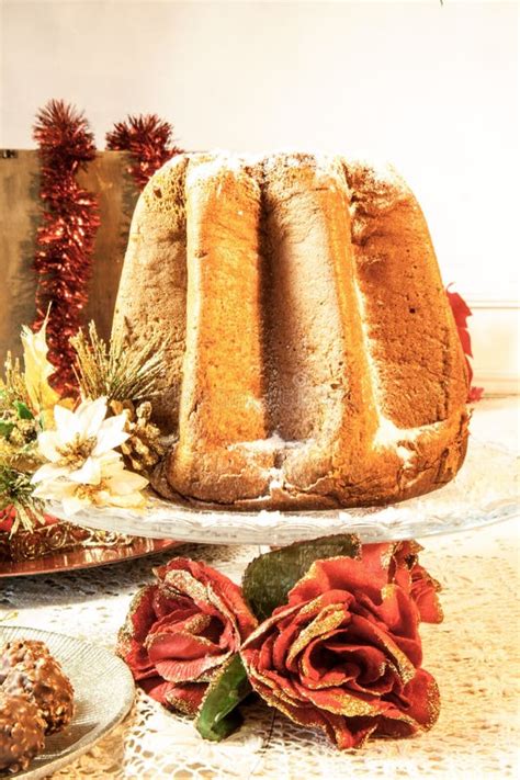 Italian Christmas Cake, Pandoro. Stock Image - Image of background ...