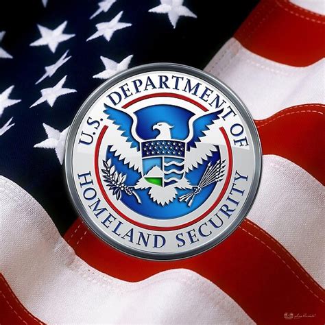 "U.S. Department of Homeland Security - DHS Emblem over American Flag" Posters by Serge Averbukh ...