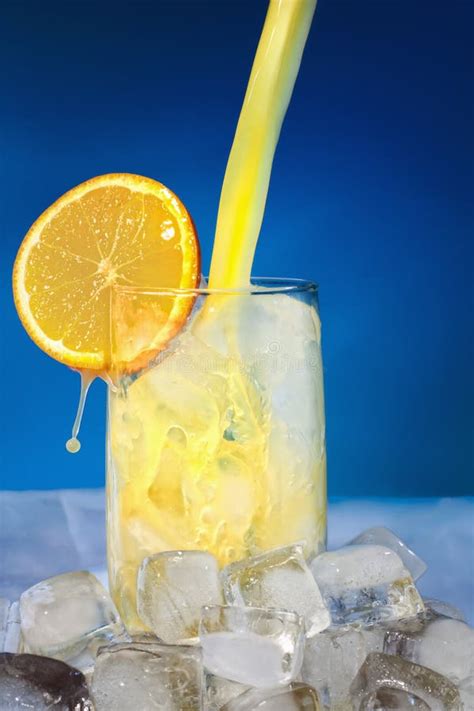 Orange juice with ice. stock photo. Image of delicious - 17306590