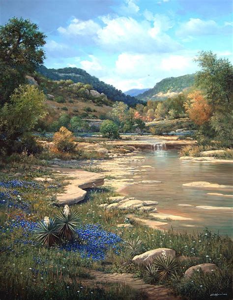 Texas Texas Hill Country, Landscape Artwork, Watercolor Landscape ...