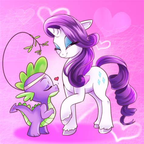 Pictures Of Rarity And Spike Kissing