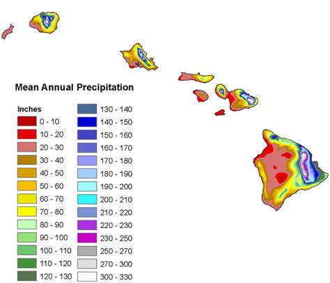 Hawaii Precipitation Map