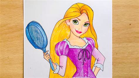 How to Draw RAPUNZEL from Tangled | Easy Step-by-Step for Beginners - YouTube