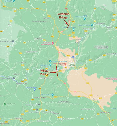 Millau Viaduct Map