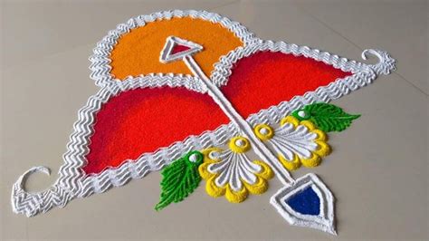 Ram Navami Rangoli | Free hand rangoli design, Rangoli designs, Simple rangoli border designs