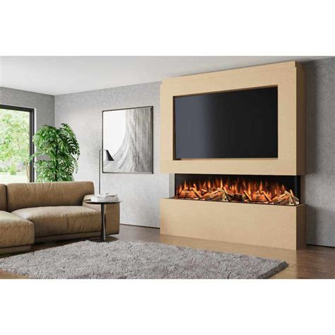 Vittoria 76" Pre-Built Media Wall Fireplace - Electric Fire Package