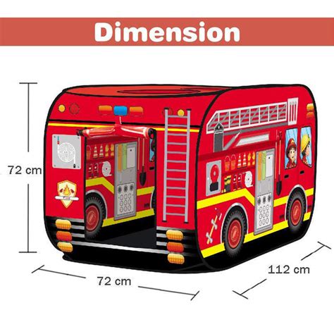 Fire Truck Kids Play Tent Kids Room Decor Playhouse Indoor Outdoor Up Play AU | eBay