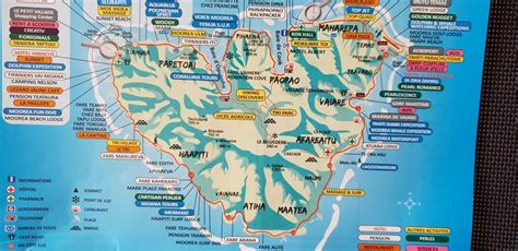 Map of Moorea, French Polynesia | French polynesia, Moorea, Map