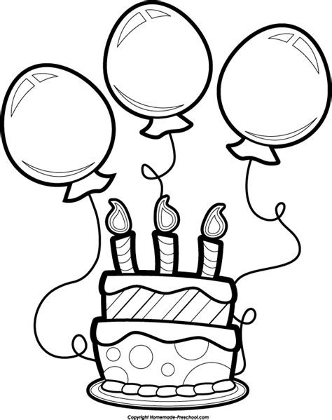 happy birthday clipart free black and white 20 free Cliparts | Download ...