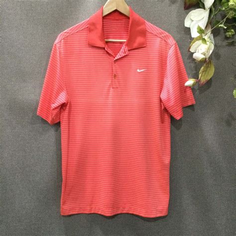 Nike Mens Golf Shirt, Size M, Red (s)