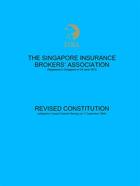 Constitution – Singapore Insurance Brokers' Association