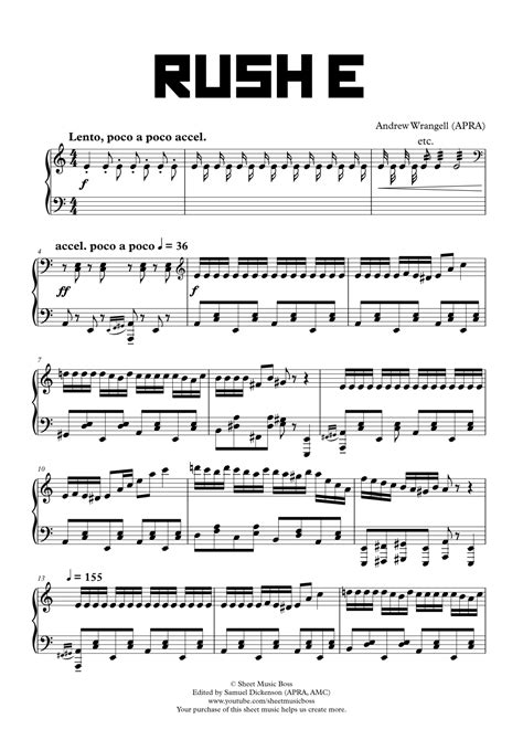 Rush E MIDI File | Sheet Music Boss