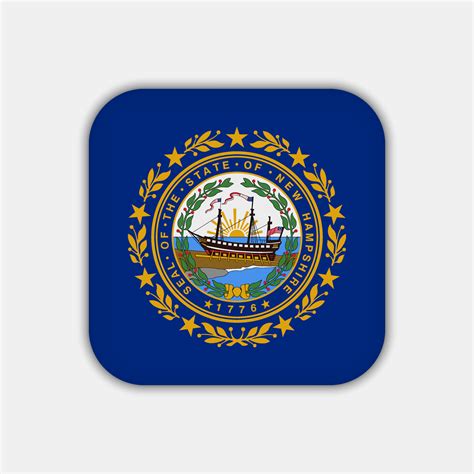 New Hampshire state flag. Vector illustration. 12252653 Vector Art at ...