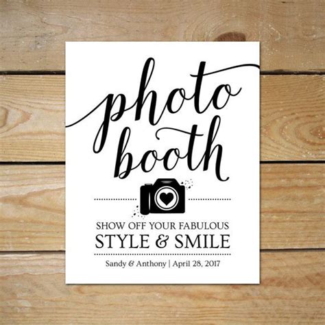 Printable Photo Booth Sign Wedding Photobooth Template / | Etsy | Photo booth sign, Wedding ...