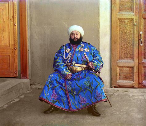 Mohammed Alim Khan, the last direct descendant of Genghis Khan. This picture was taken 104 years ...