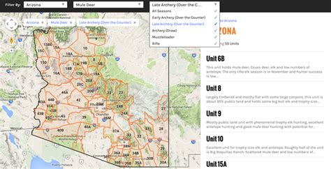 Map Arizona Hunting Units - Share Map