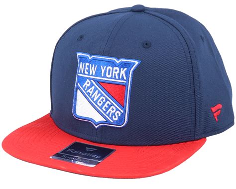 New York Rangers Iconic Defender Athletic Navy/Red Snapback - Fanatics ...