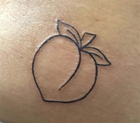 #tattoo #peach | Peach tattoo, Petite tattoos, Small tattoos