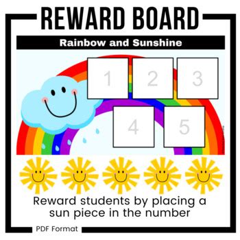 Reward Board | Rainbow Printable Token Board Behavior Chart | TpT