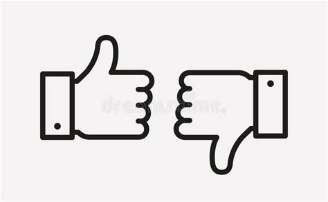 Line Thumbs Up Thumbs Down Stock Illustrations – 515 Line Thumbs Up ...