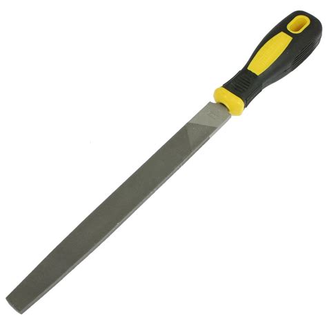 Nonslip Handle Steel Middle Second Cut Flat File Tool 8"