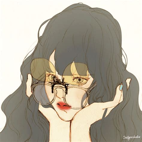 韓國살구 salgoolulu動態圖 Animated Gif Illustrator by 살구 salgoolulu Artwork Painting, Art Tutorials ...