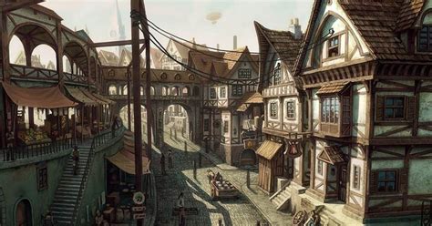 Who Were You In Medieval Times? | Fantasy art landscapes, Fantasy town, Fantasy city